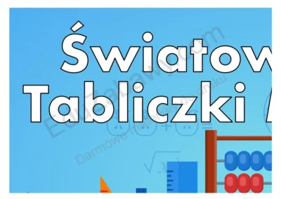 Plakat na Światowy Dzień Tabliczki Mnożenia 43