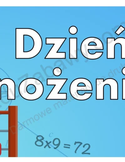 Plakat na Światowy Dzień Tabliczki Mnożenia 2