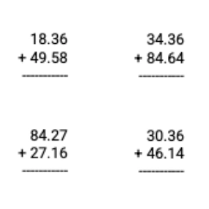 Generator kart pracy: Działania na ułamkach dziesiętnych