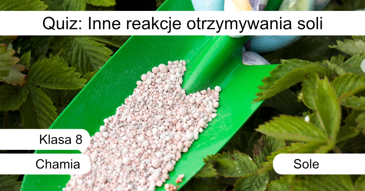 Quiz: Inne reakcje otrzymywania soli