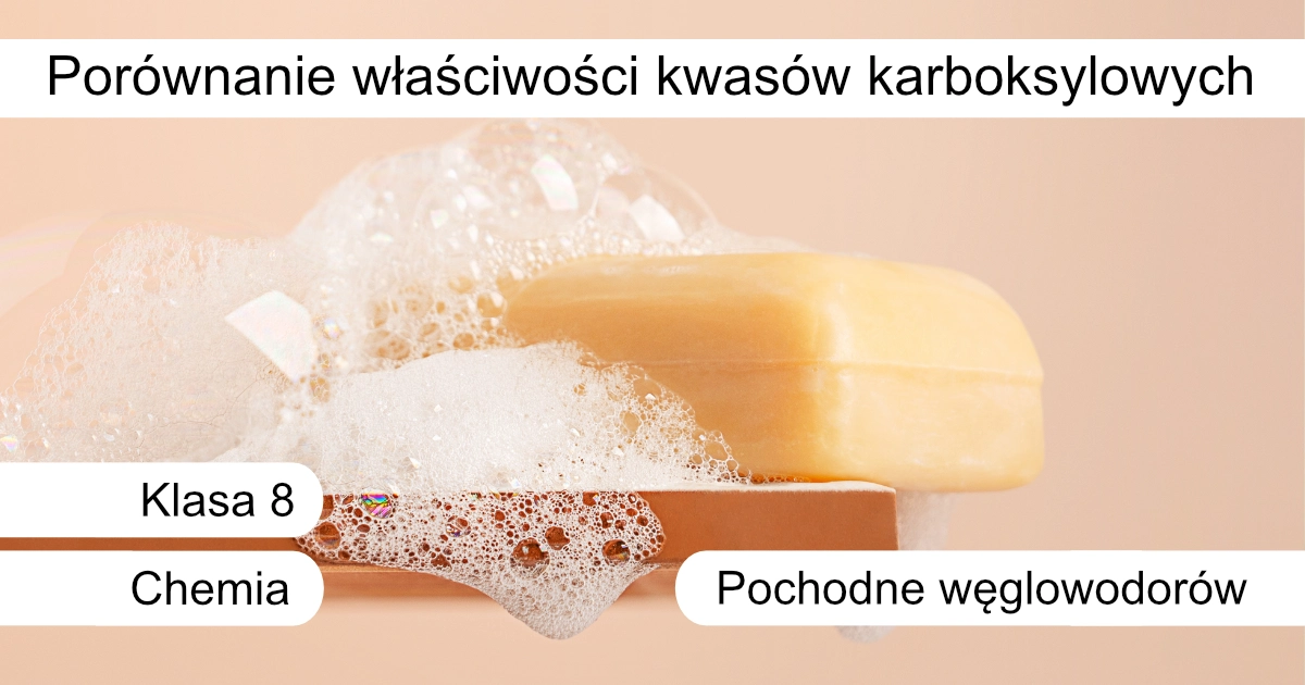 Quiz: Porównanie właściwości kwasów karboksylowych