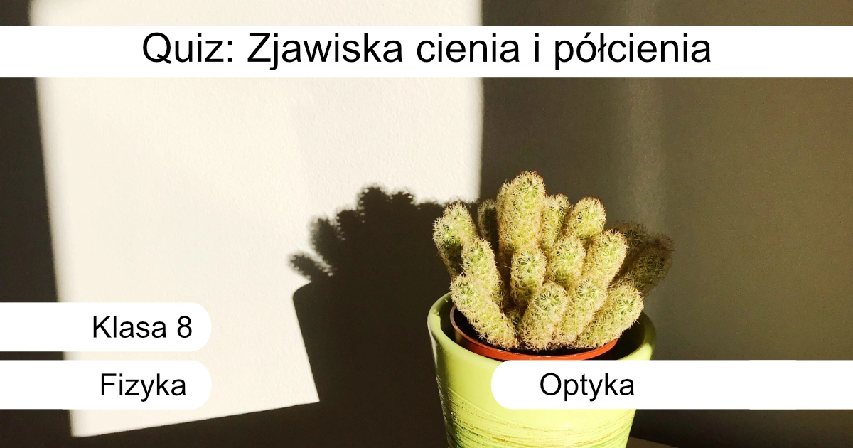 Quiz: Zjawiska cienia i półcienia