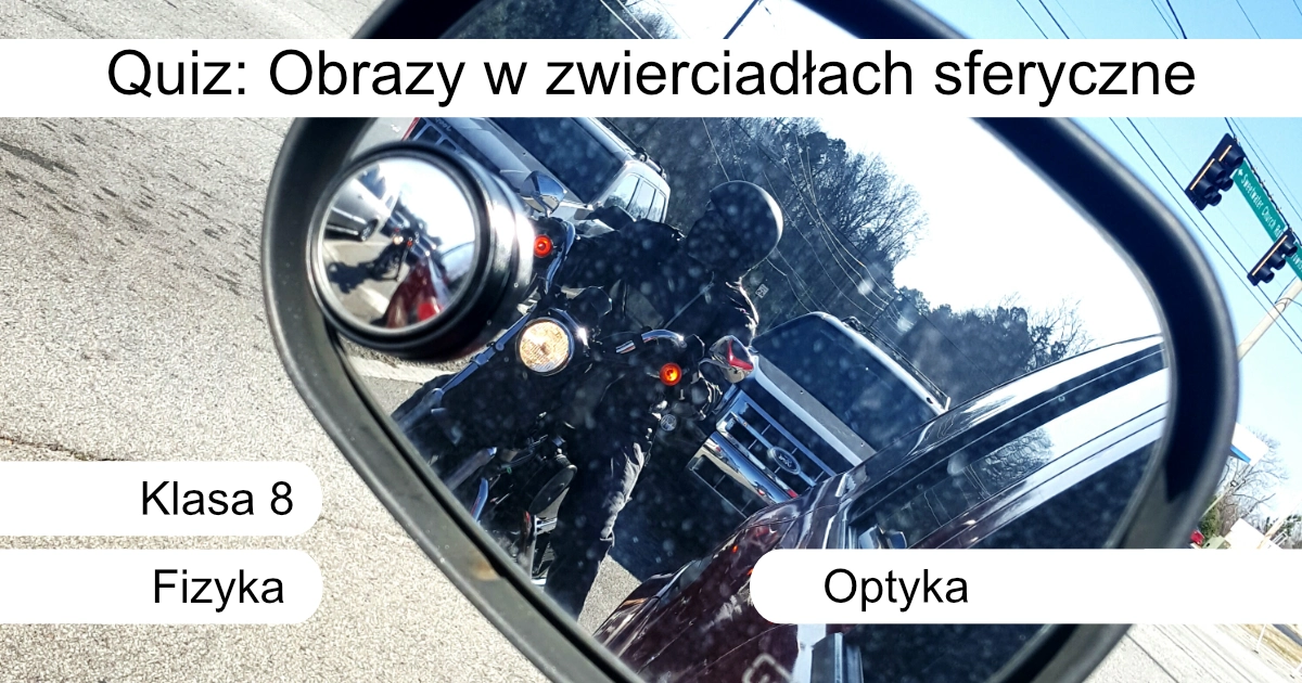Quiz: Obrazy tworzone przez zwierciadła sferyczne