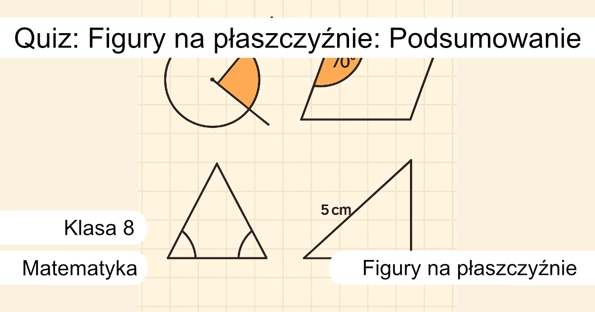 Quiz: Figury na płaszczyźnie: podsumowanie