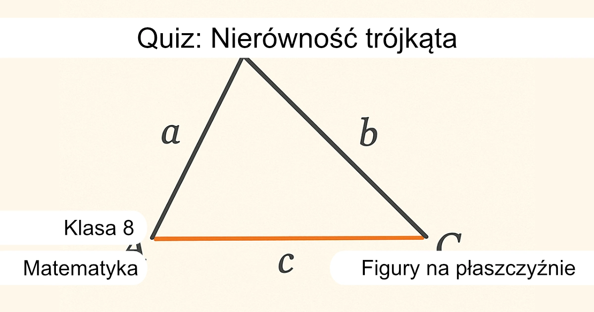 Quiz: Nierówność trójkąta