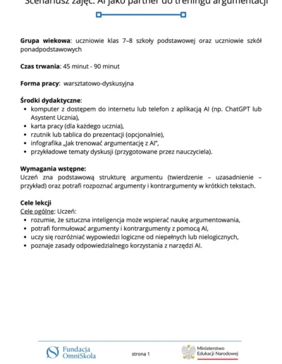 AI jako partner do treningu argumentacji 44