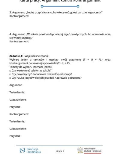 Argument kontra kontrargument 43