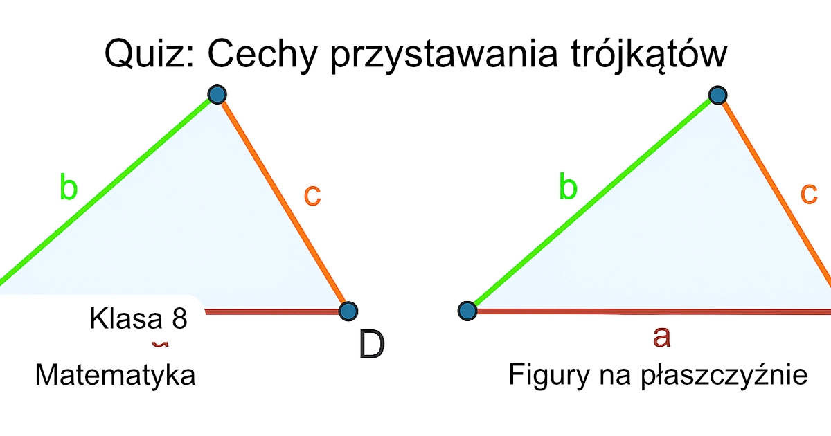 Quiz: Cechy przystawania trójkątów