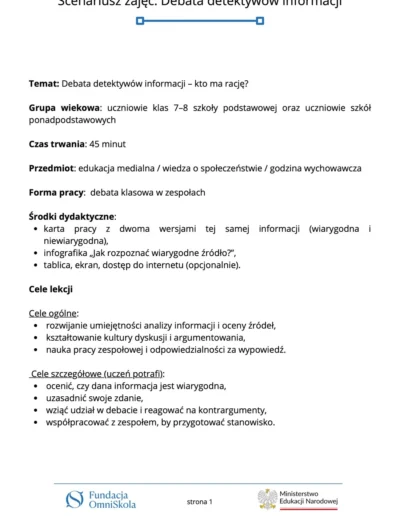 Debata detektywów informacji 44