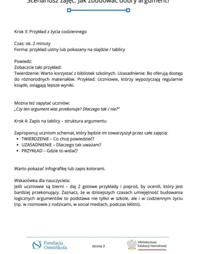 Jak zbudować dobry argument? 46