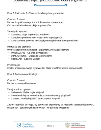 Jak zbudować dobry argument? 48