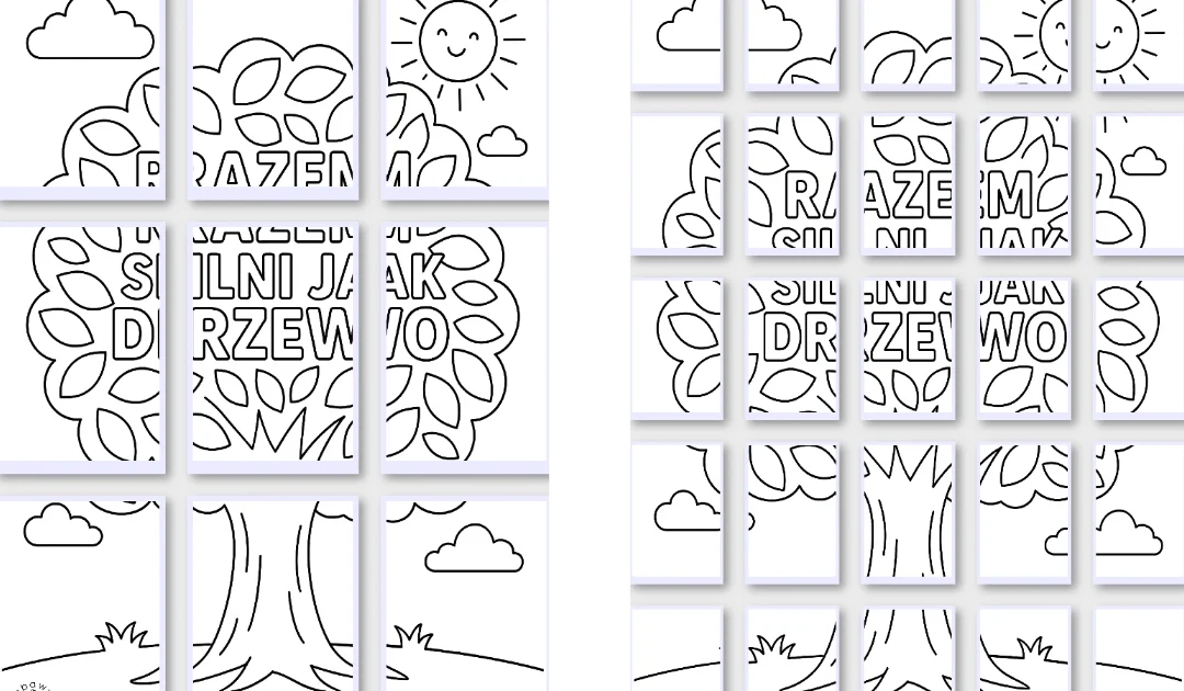 Kolorowanki XXL: Razem silni jak drzewo