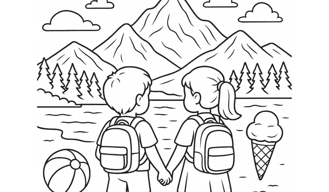 Kolorowanka: Wspomnienia z wakacji