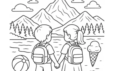 Kolorowanka: Wspomnienia z wakacji