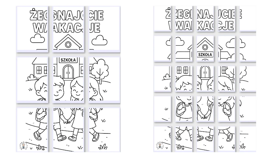 Kolorowanki XXL: Żegnajcie wakacje