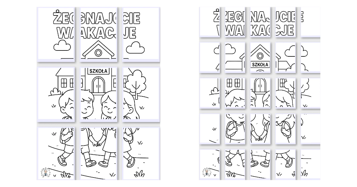 Kolorowanki XXL: Żegnajcie wakacje