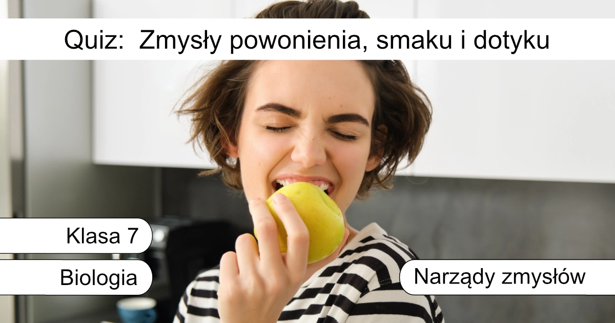 Quiz: Zmysły powonienia, smaku i dotyku