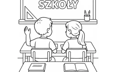 Kolorowanka: Pierwszy dzień szkoły