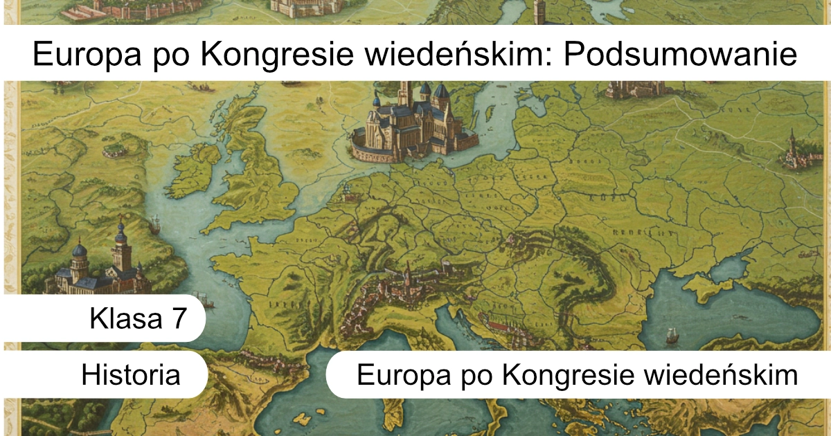 Quiz: Europa po kongresie wiedeńskim: podsumowanie