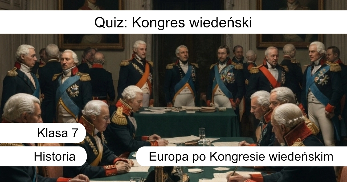 Quiz: Kongres wiedeński