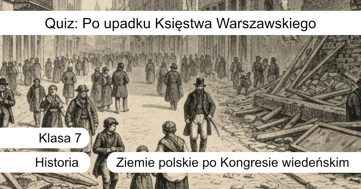 Quiz: Po upadku Księstwa Warszawskiego
