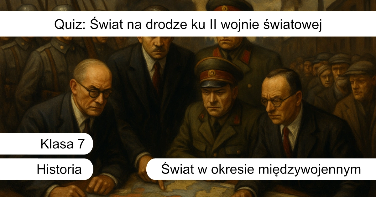 Quiz: Świat na drodze ku II wojnie światowej