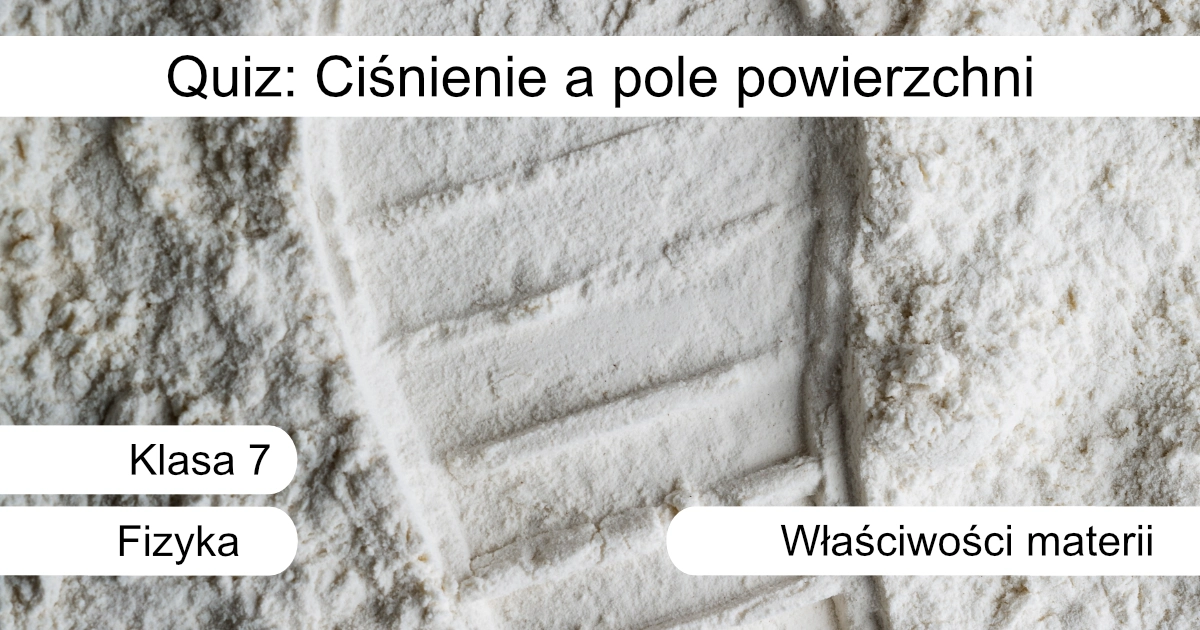 Quiz: Ciśnienie a pole powierzchni