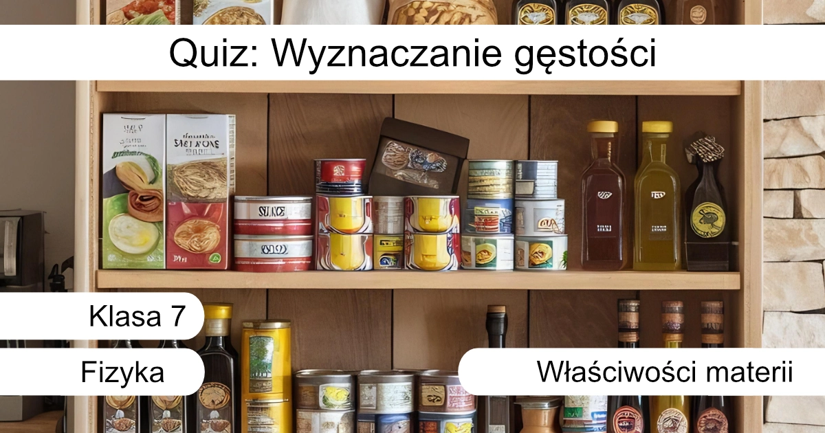 Quiz: Wyznaczanie gęstości