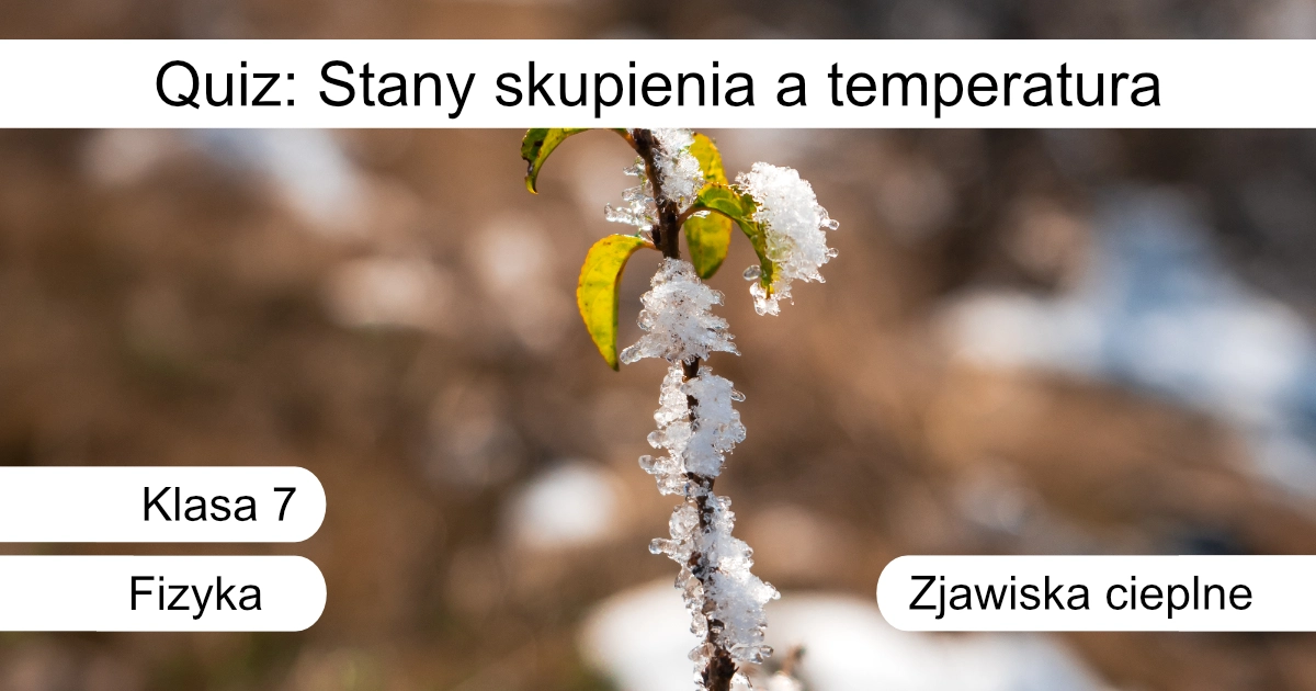 Quiz: Stany skupienia a temperatura