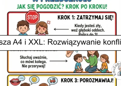 Plansza dydaktyczna: Rozwiązywanie konfliktów