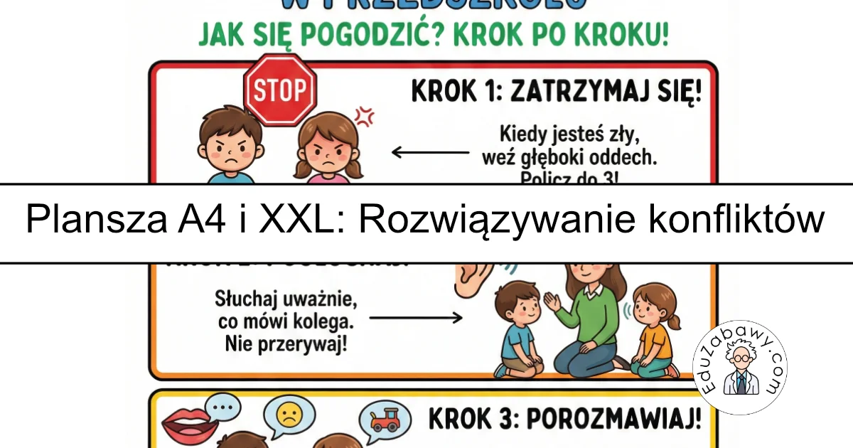 Plansza dydaktyczna: Rozwiązywanie konfliktów