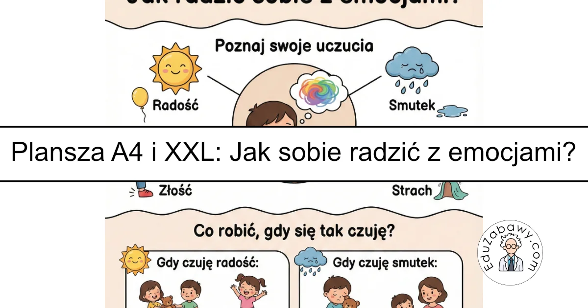 Plansza dydaktyczna: Jak radzić sobie z emocjami