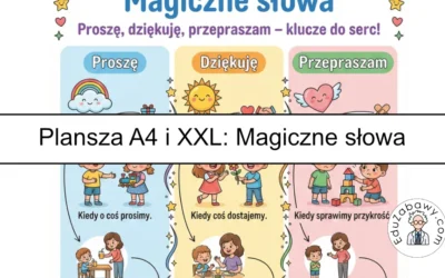 Plansza dydaktyczna: Magiczne słowa