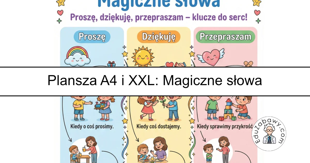 Plansza dydaktyczna: Magiczne słowa