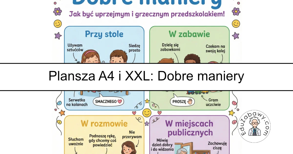 Plansza dydaktyczna: Dobre maniery