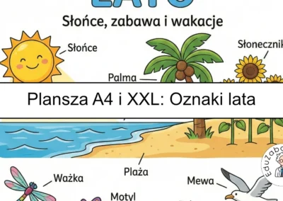 Plansza dydaktyczna: Oznaki lata