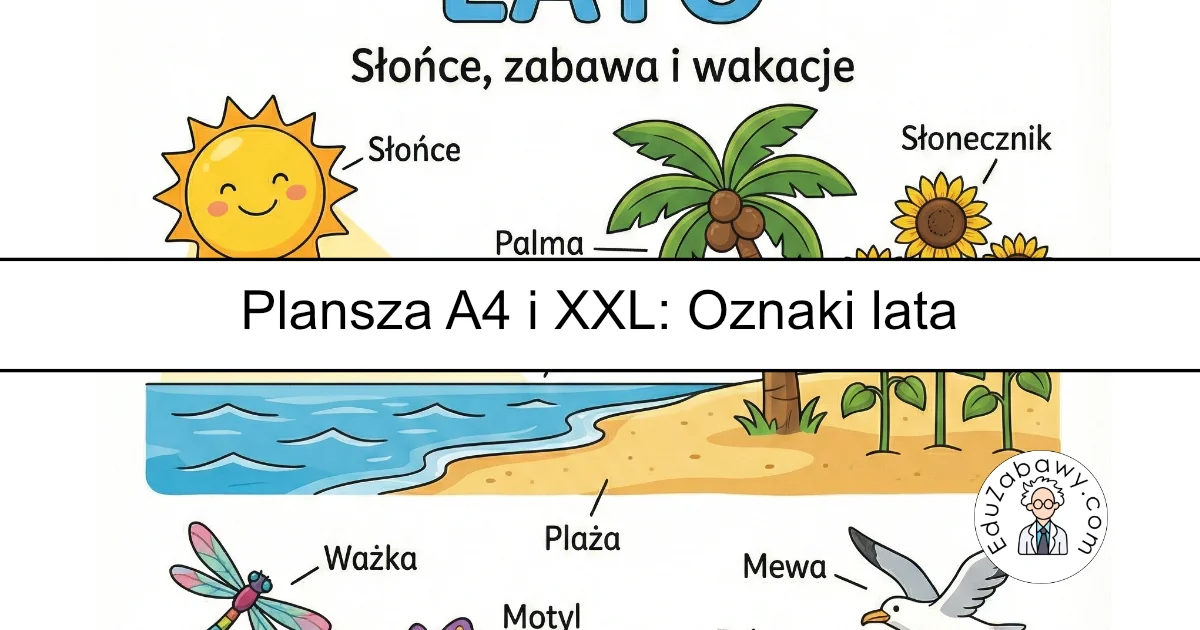 Plansza dydaktyczna: Oznaki lata