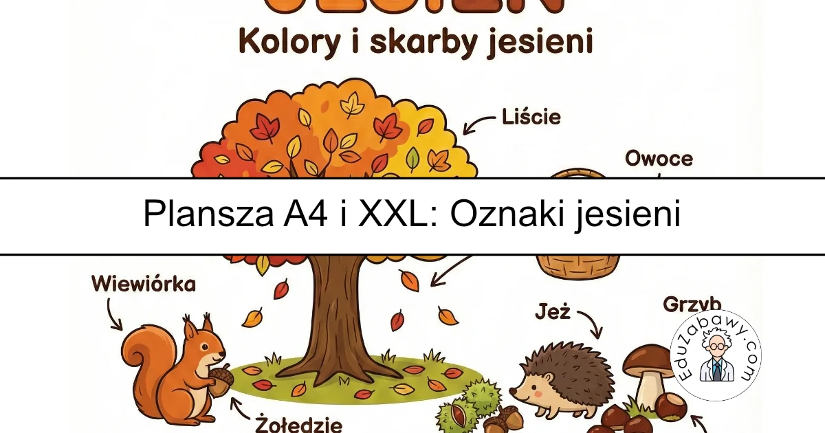 Plansza dydaktyczna: Oznaki jesieni