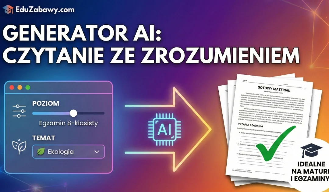 Generator kart pracy z AI: Czytanie ze zrozumieniem