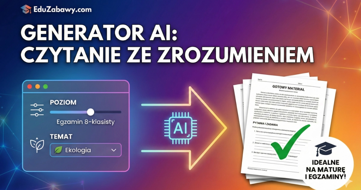 Generator kart pracy z AI: Czytanie ze zrozumieniem