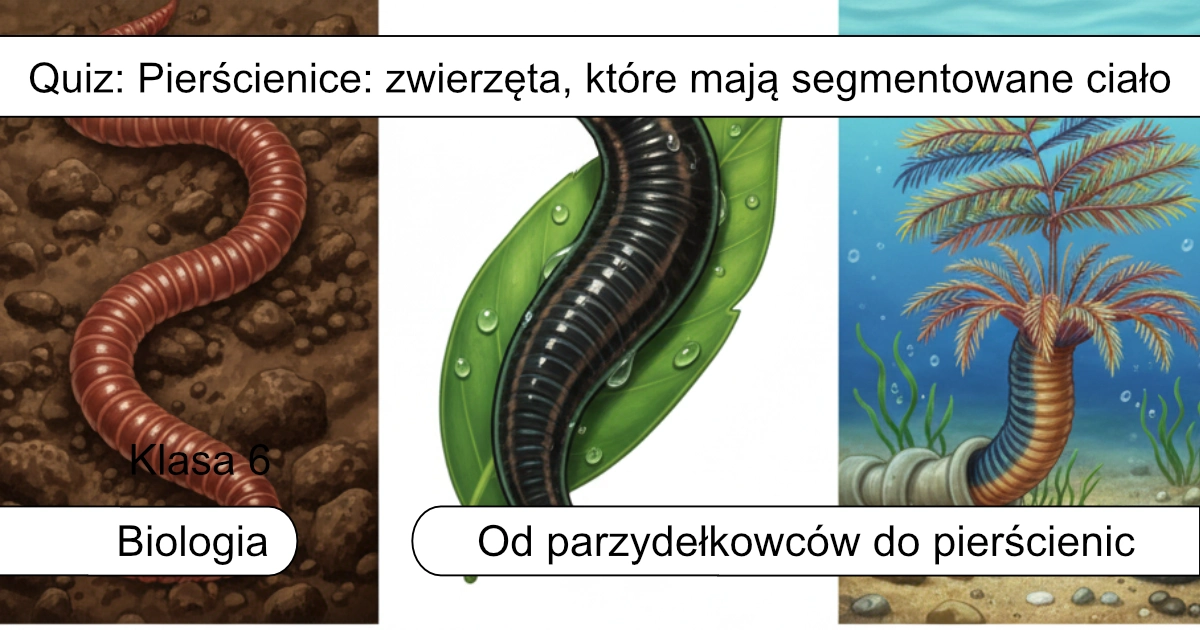 Quiz: Pierścienice – zwierzęta, które mają segmentowane ciało