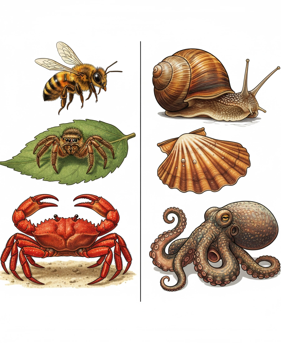 Quiz: Stawonogi i mięczaki: podsumowanie (20 pytań)