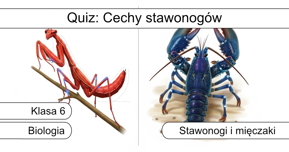 Quiz: Cechy stawonogów
