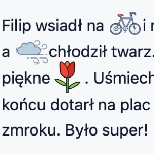 Generator kart pracy: Opowiadanie z piktogramami