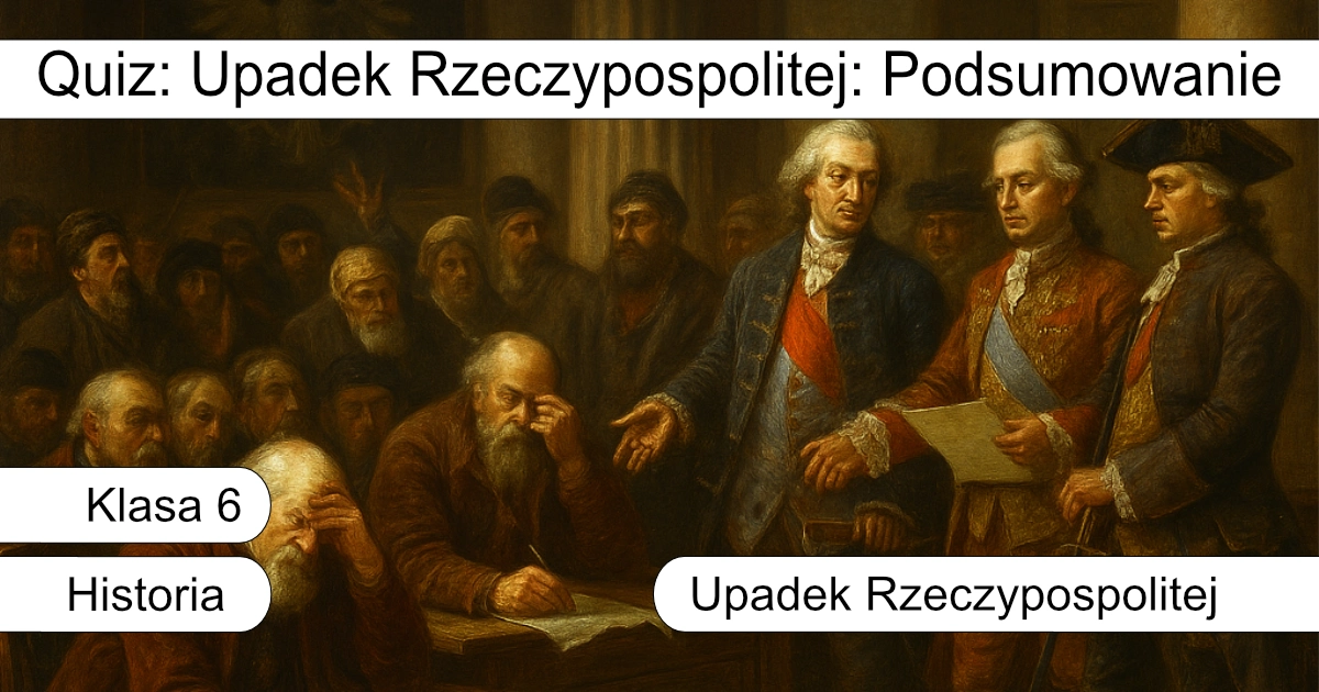 Quiz: Upadek Rzeczypospolitej: Podsumowanie