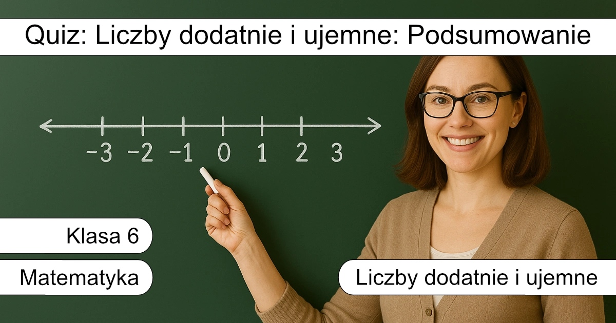 Quiz: Liczby dodatnie i ujemne: Podsumowanie