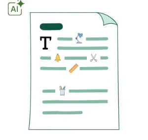Generator kart pracy: Opowiadanie z piktogramami (z AI)