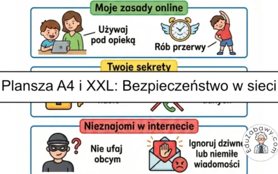 Plansza dydaktyczna: Bezpieczeństwo w sieci dla dzieci