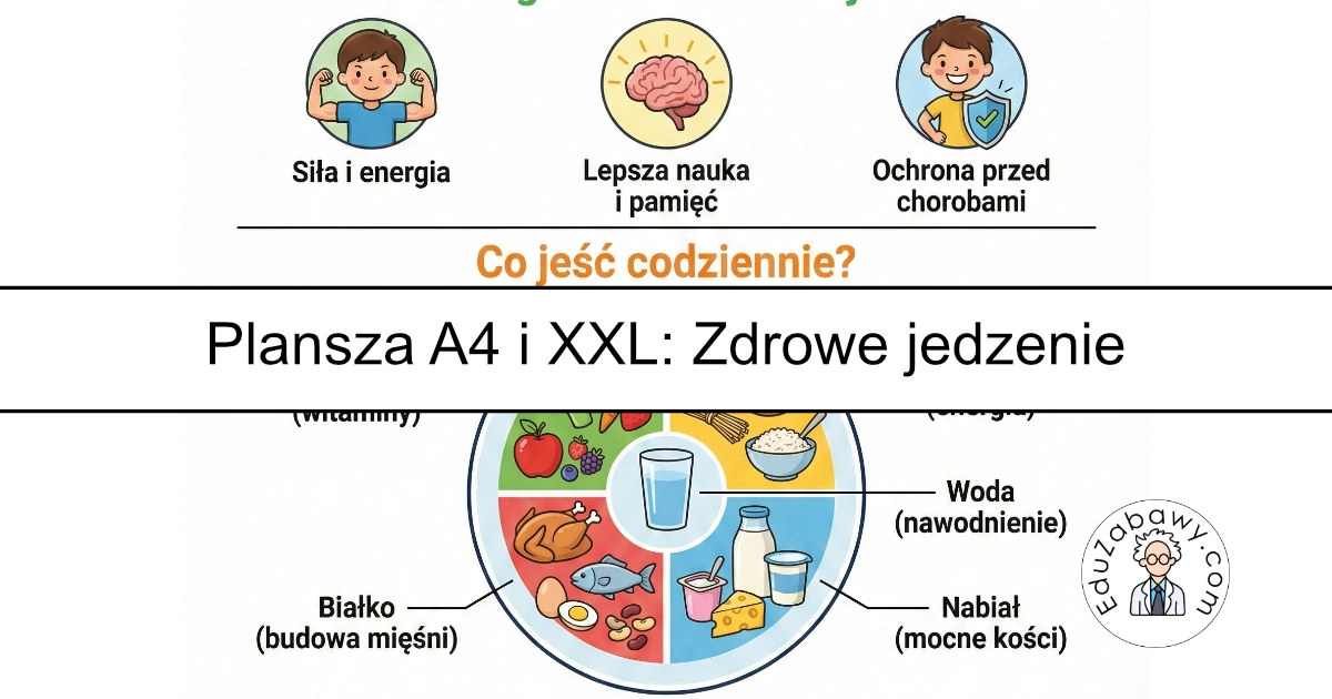 Plansza dydaktyczna: Dlaczego należy zdrowo jeść