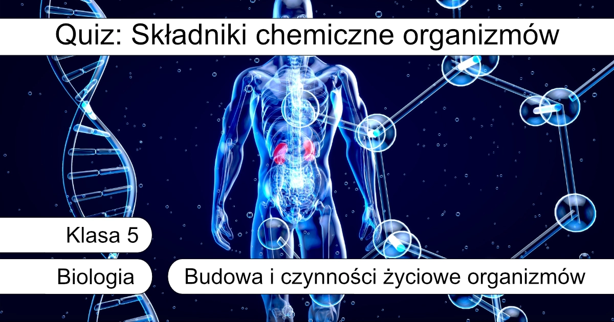 Quiz: Składniki chemiczne organizmów